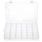 36 Grids Clear Plastic Jewelry Box Organizer Storage Container with Removable Dividers (36 Grids - Clear)